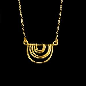 Gold Iris Rainbow Necklace 14k gf